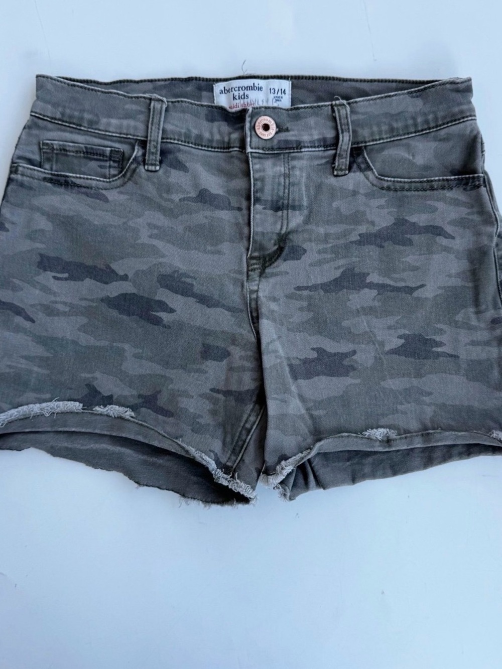 abercrombie kids Olive Camo Shorts